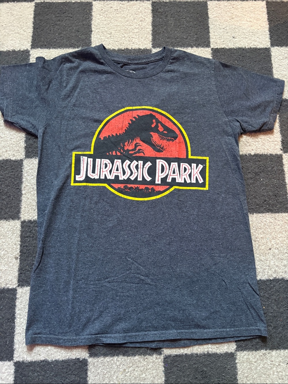 Jurassic Park grey t-shirt